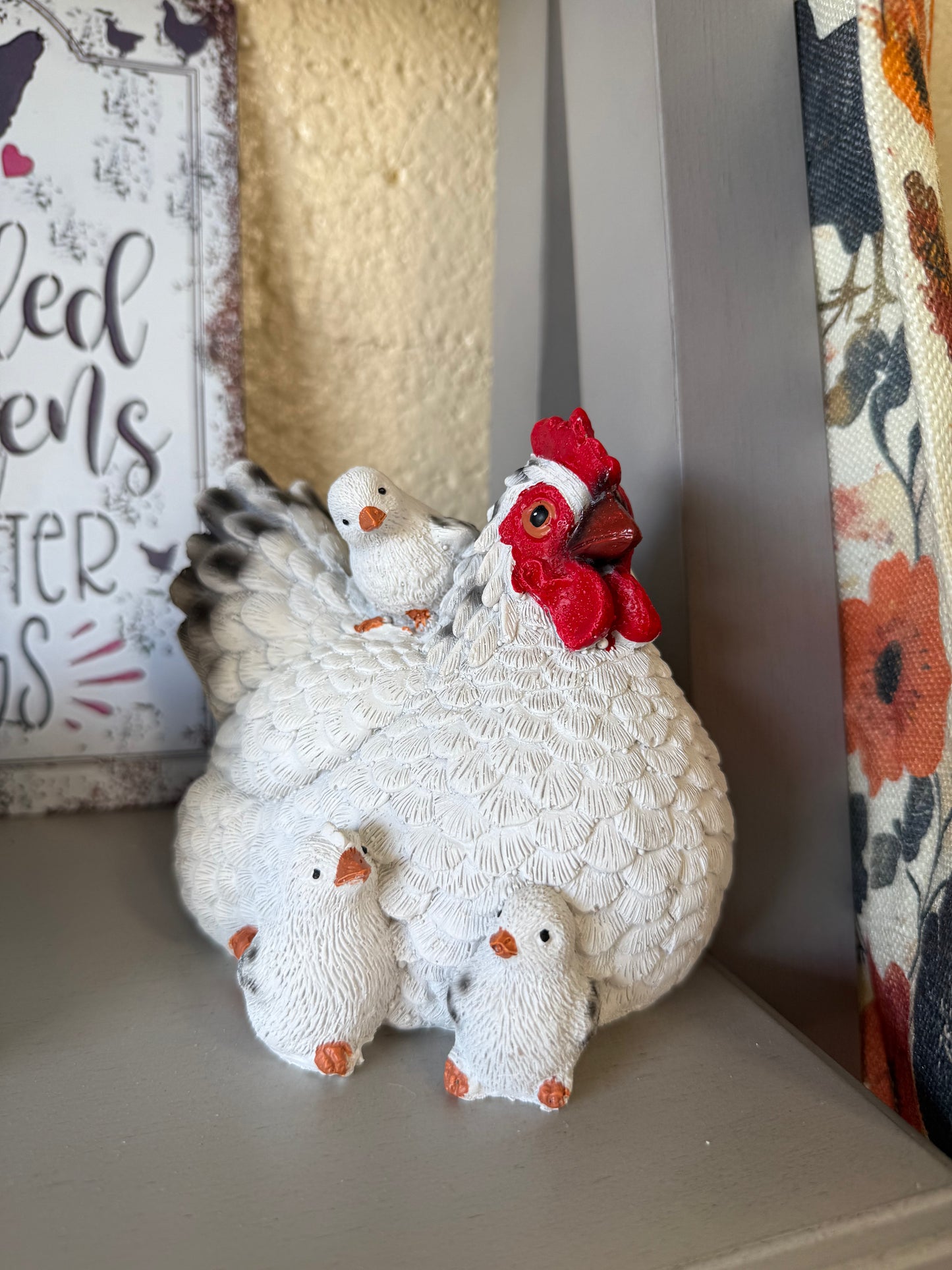 Ceramic Chicken Figurine