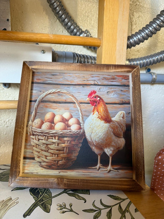 Rustic Chicken Painting